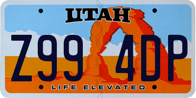 UT license plate Z994DP