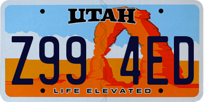 UT license plate Z994ED