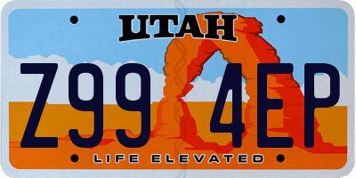 UT license plate Z994EP