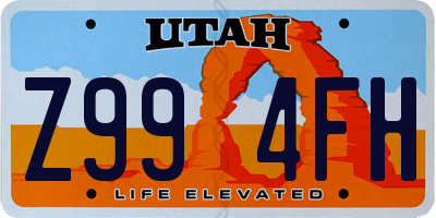 UT license plate Z994FH