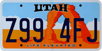 UT license plate Z994FJ