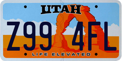 UT license plate Z994FL