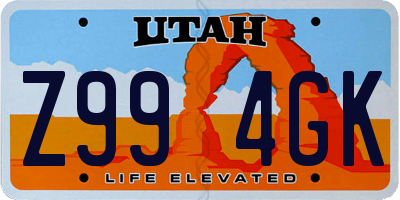 UT license plate Z994GK