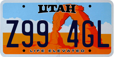 UT license plate Z994GL