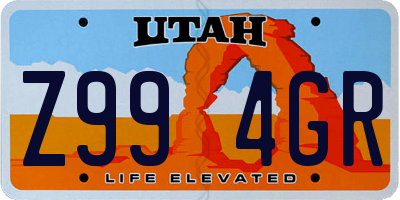 UT license plate Z994GR