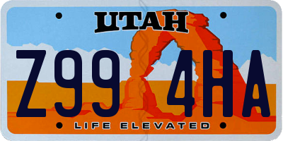 UT license plate Z994HA