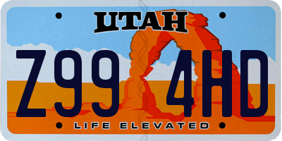 UT license plate Z994HD