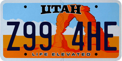 UT license plate Z994HE
