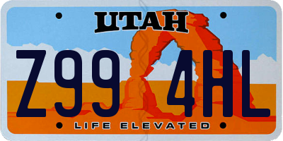 UT license plate Z994HL
