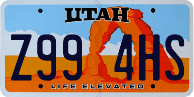 UT license plate Z994HS