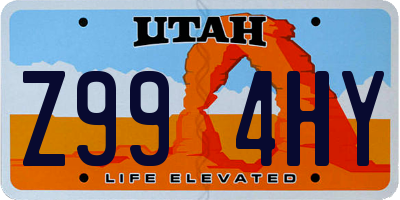 UT license plate Z994HY