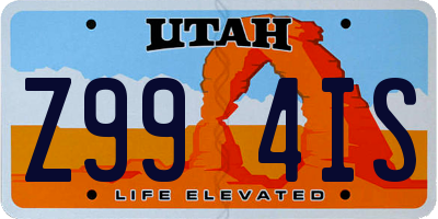 UT license plate Z994IS