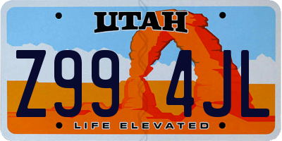 UT license plate Z994JL