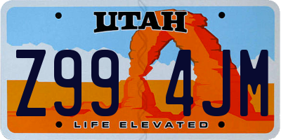UT license plate Z994JM