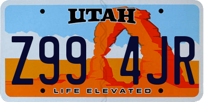 UT license plate Z994JR