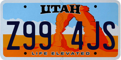 UT license plate Z994JS
