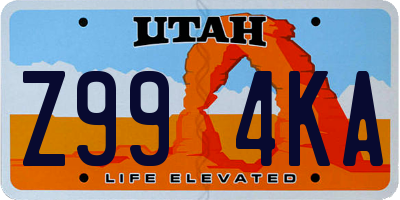 UT license plate Z994KA