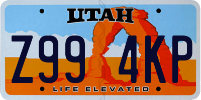 UT license plate Z994KP