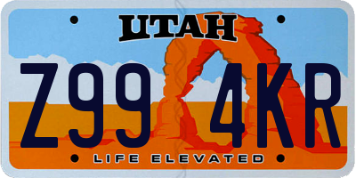 UT license plate Z994KR