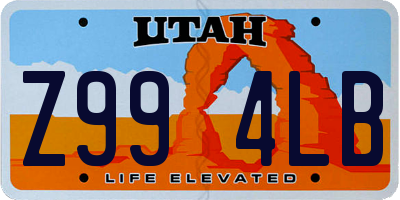 UT license plate Z994LB