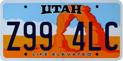 UT license plate Z994LC