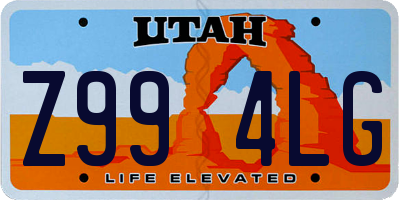 UT license plate Z994LG