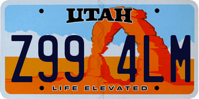 UT license plate Z994LM