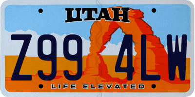 UT license plate Z994LW