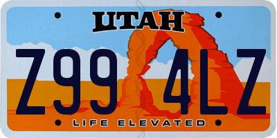 UT license plate Z994LZ