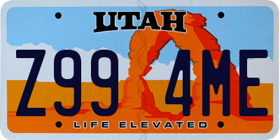 UT license plate Z994ME