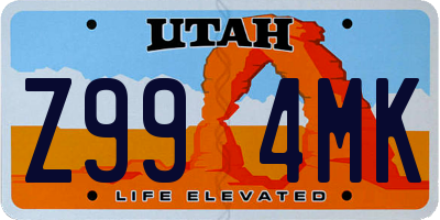 UT license plate Z994MK