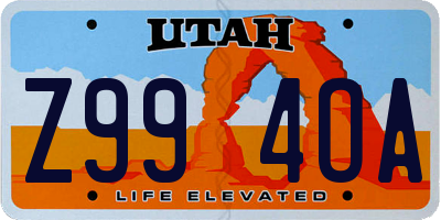 UT license plate Z994OA