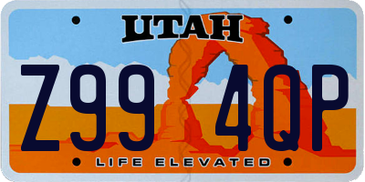 UT license plate Z994QP