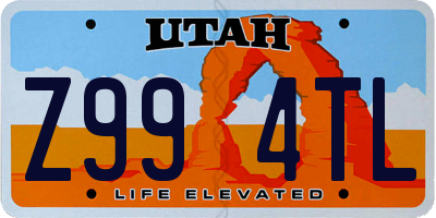 UT license plate Z994TL