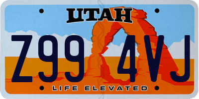 UT license plate Z994VJ