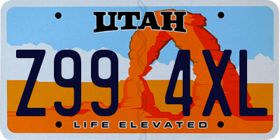 UT license plate Z994XL