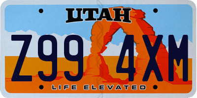 UT license plate Z994XM