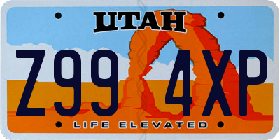 UT license plate Z994XP