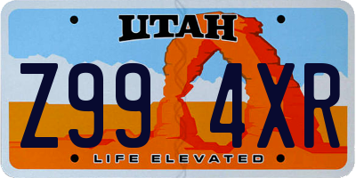 UT license plate Z994XR