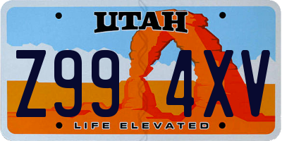 UT license plate Z994XV