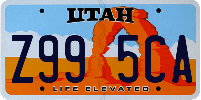 UT license plate Z995CA