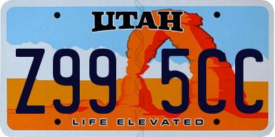 UT license plate Z995CC