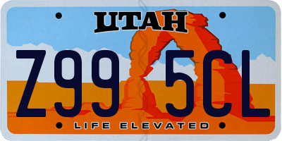 UT license plate Z995CL