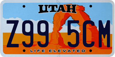 UT license plate Z995CM
