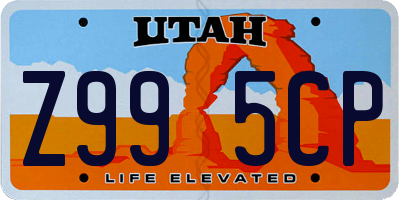 UT license plate Z995CP