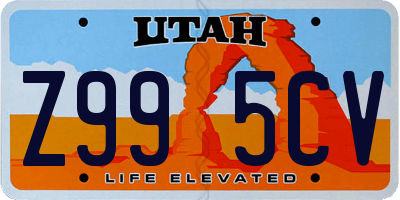 UT license plate Z995CV