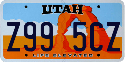 UT license plate Z995CZ