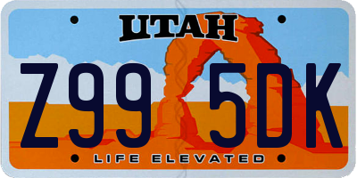 UT license plate Z995DK