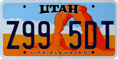 UT license plate Z995DT