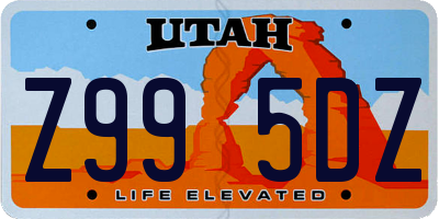 UT license plate Z995DZ